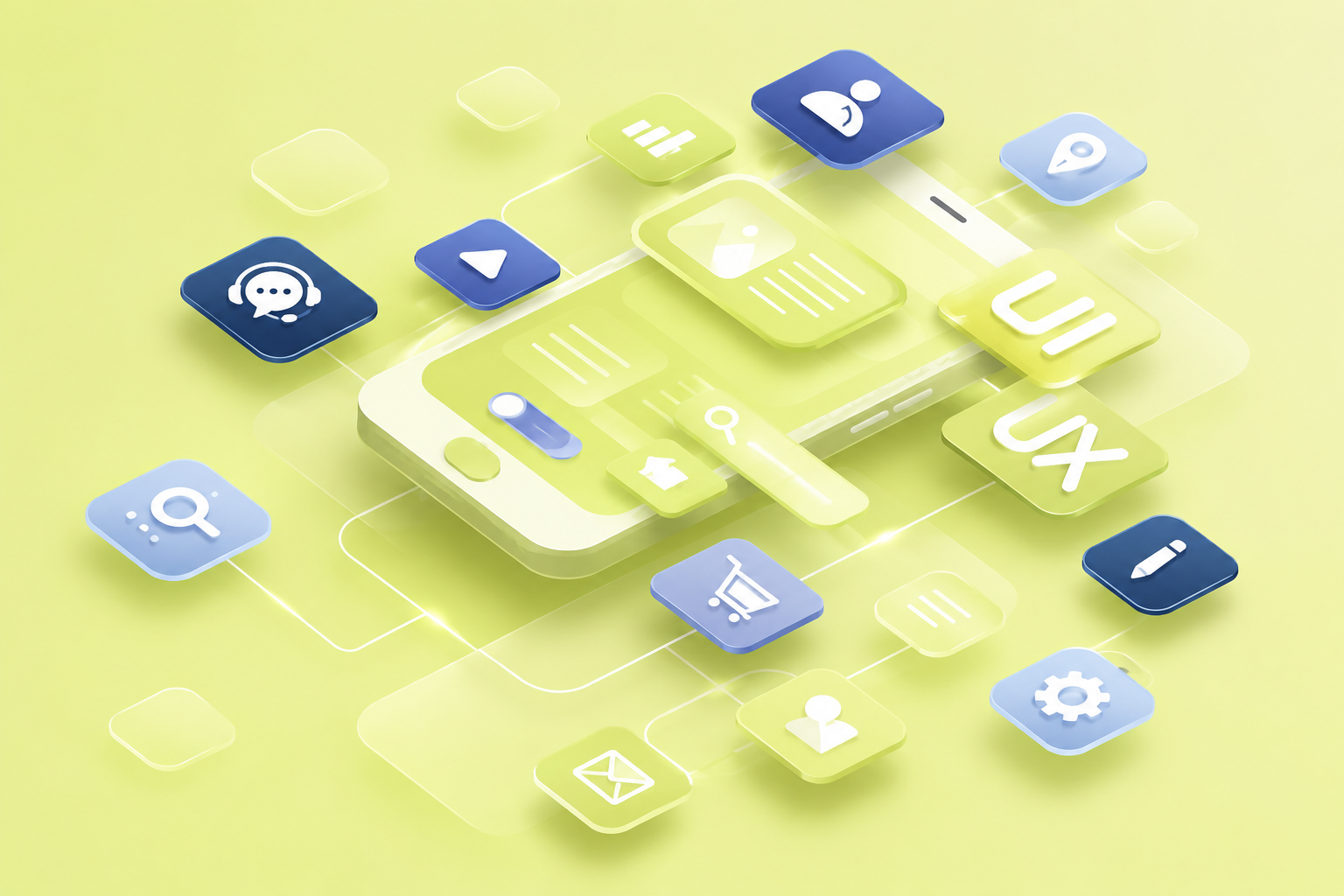 Mobile app development illustration